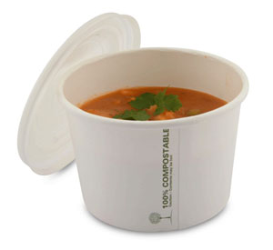 8oz Lids - Compostable Soup Cups Lids - 50x Per Pack